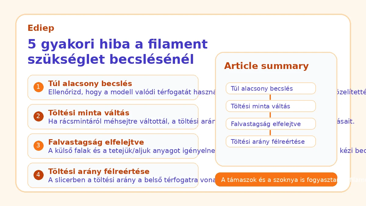 5 gyakori hiba a filament szükséglet becslésénél