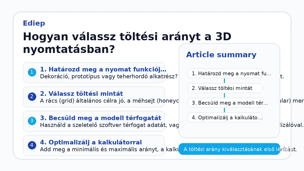 Hogyan válassz töltési arányt a 3D nyomtatásban?