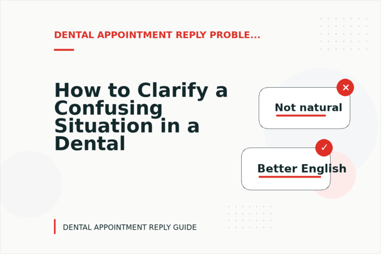 How to Clarify a Confusing Situation in a Dental Appointment Reply